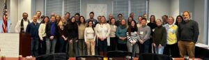 Group of scientists at coral conference